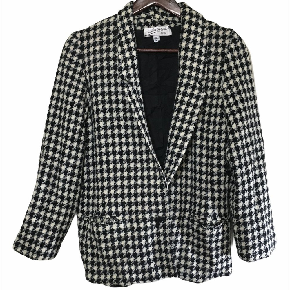What's New Tampa Size 10 Blazer Black & White